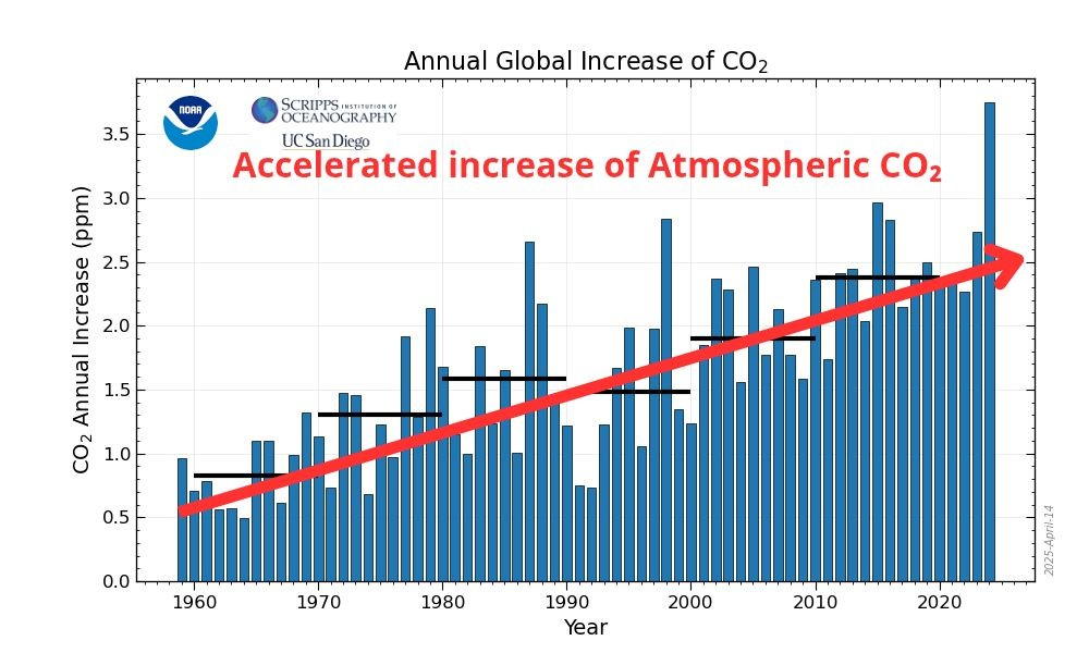 accelerated increase of co2